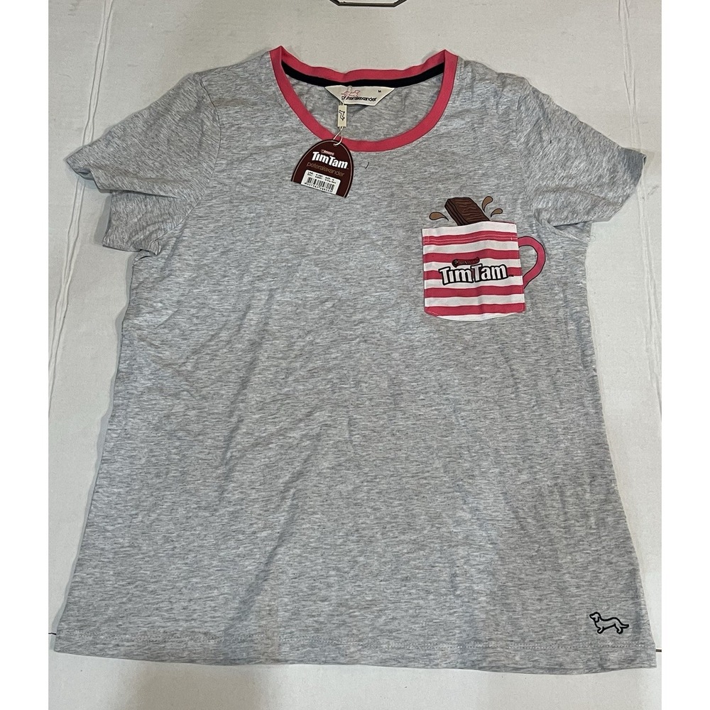 NWT Peter Alexander Arnotts Tim Tam & Chill PJ Top HARD TO FIND MEDIUM